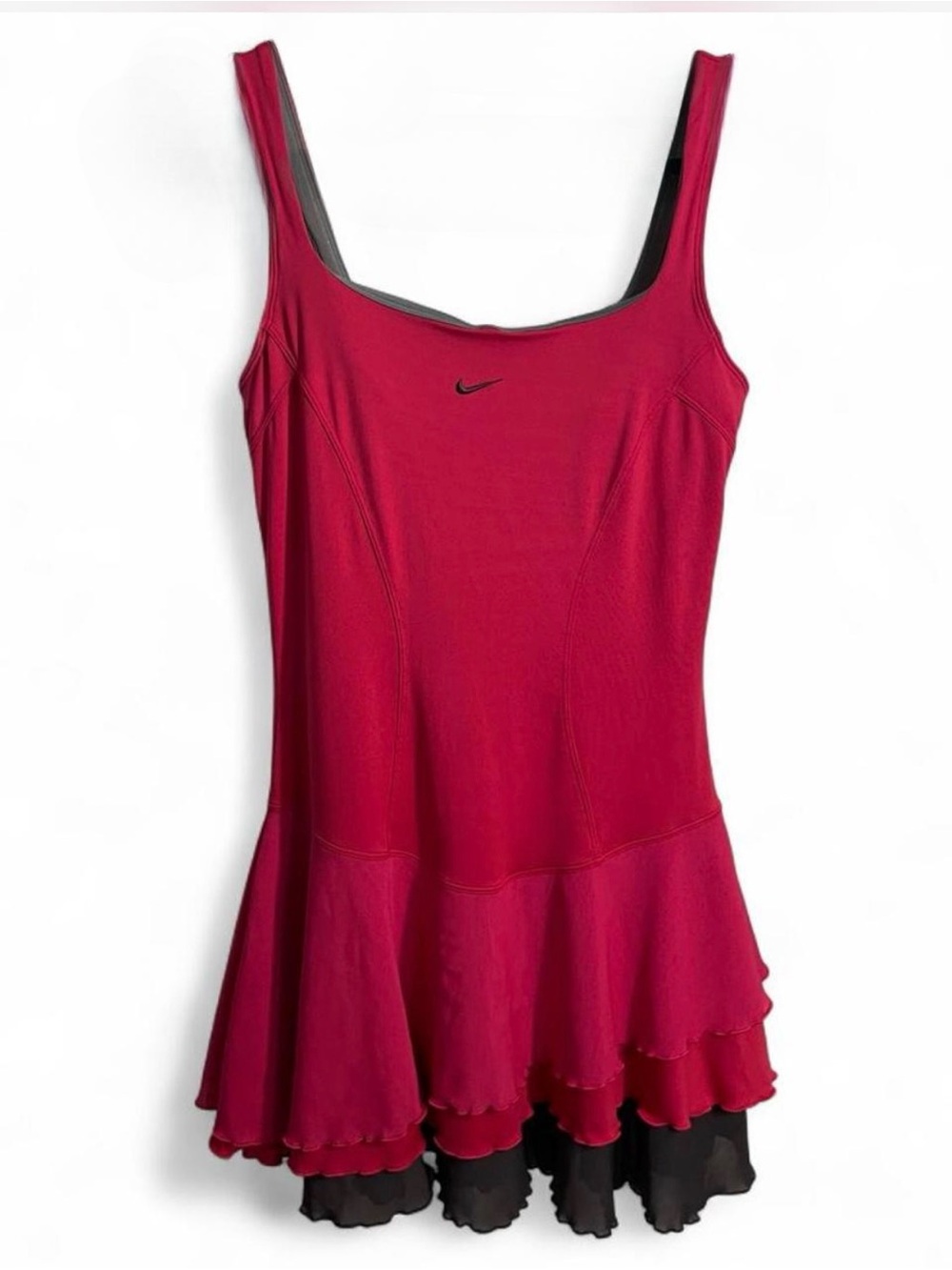 NIKE SERENA WILLIAMS COLLECTION RUFFLE HEM TENNIS DRESS WITH BUILT IN BRA MEDIUM